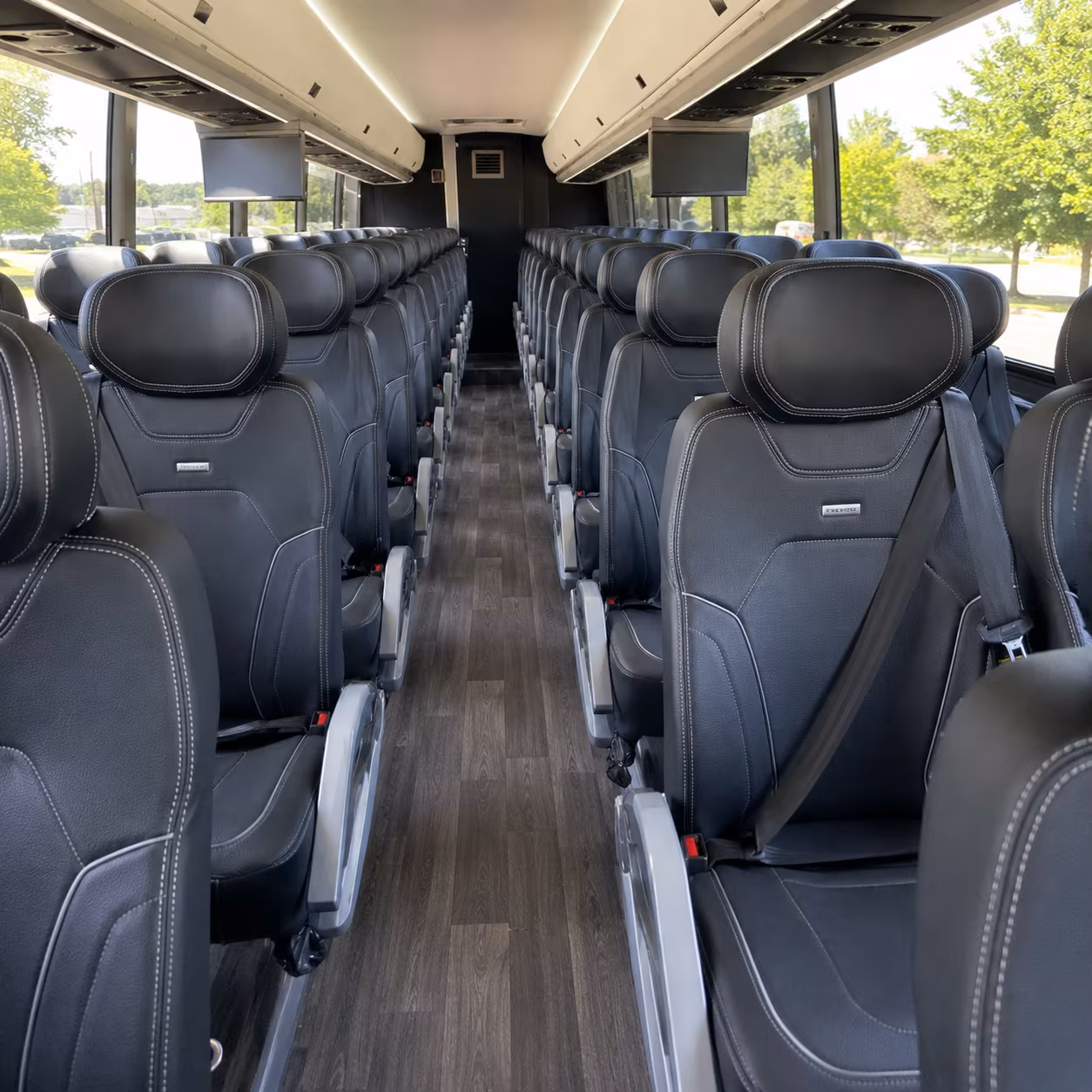 boston charter bus rental interior