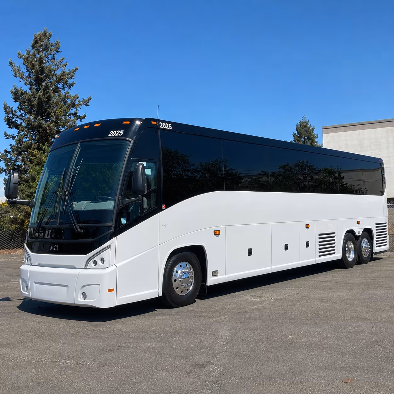 medford charter bus rental exterior