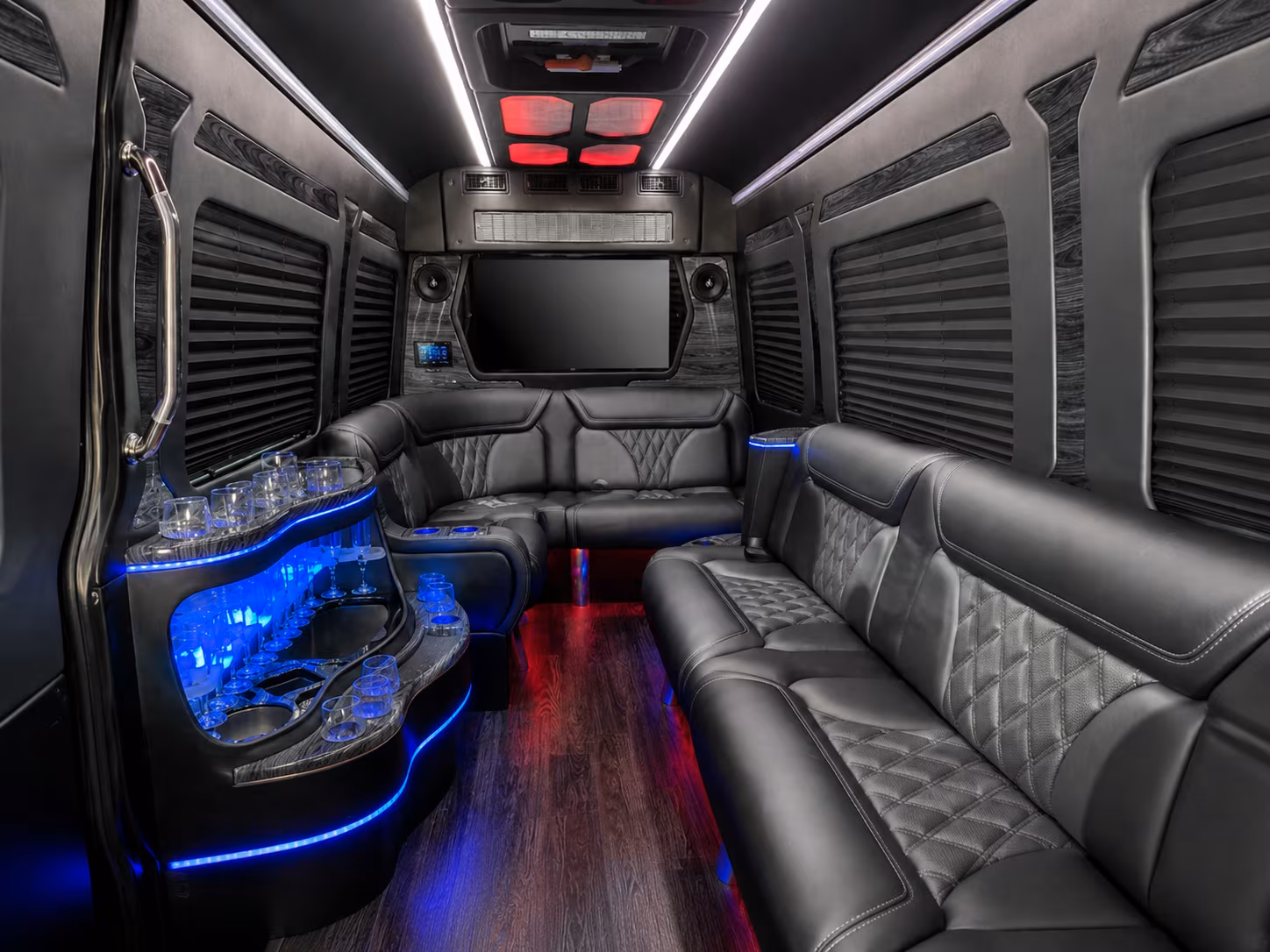 newton 30 passenger party bus interior