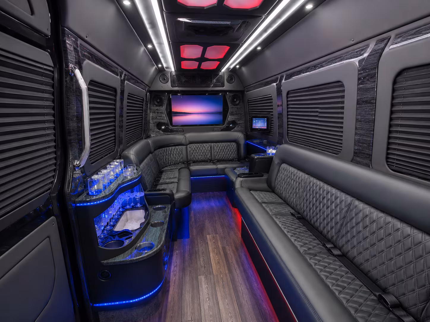 newton corporate event transportation onboard seating