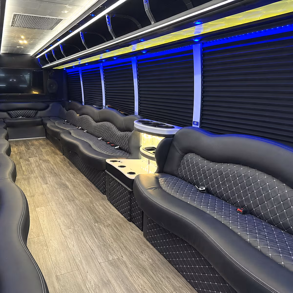 newton party bus rentals inside
