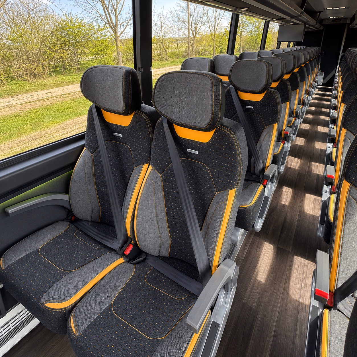 newton religious group transportation onboard seating