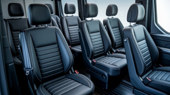 newton sprinter van with driver inside