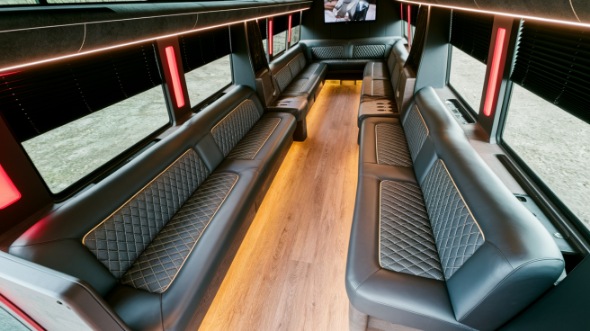 party bus rental interior medford